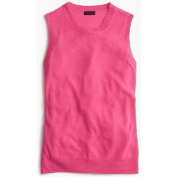 J. Crew Sweaters - 🆕 J. Crew Italian Cashmere Sleeveless Sweater Shell. Pink. Size Medium. NWOT
